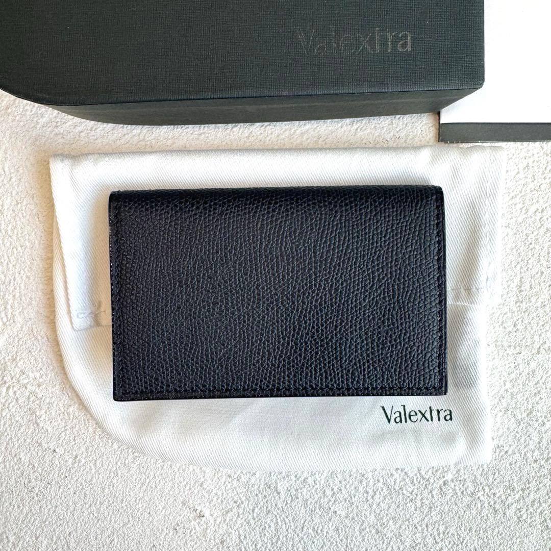 Valextra ヴァレクストラ 名刺ケース カードケース 財布 ネイビー