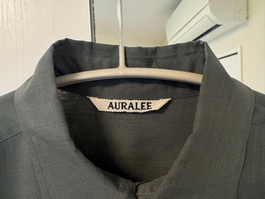 AURALEE オーラリー シアーシャツ モスグリーン　サイズ1