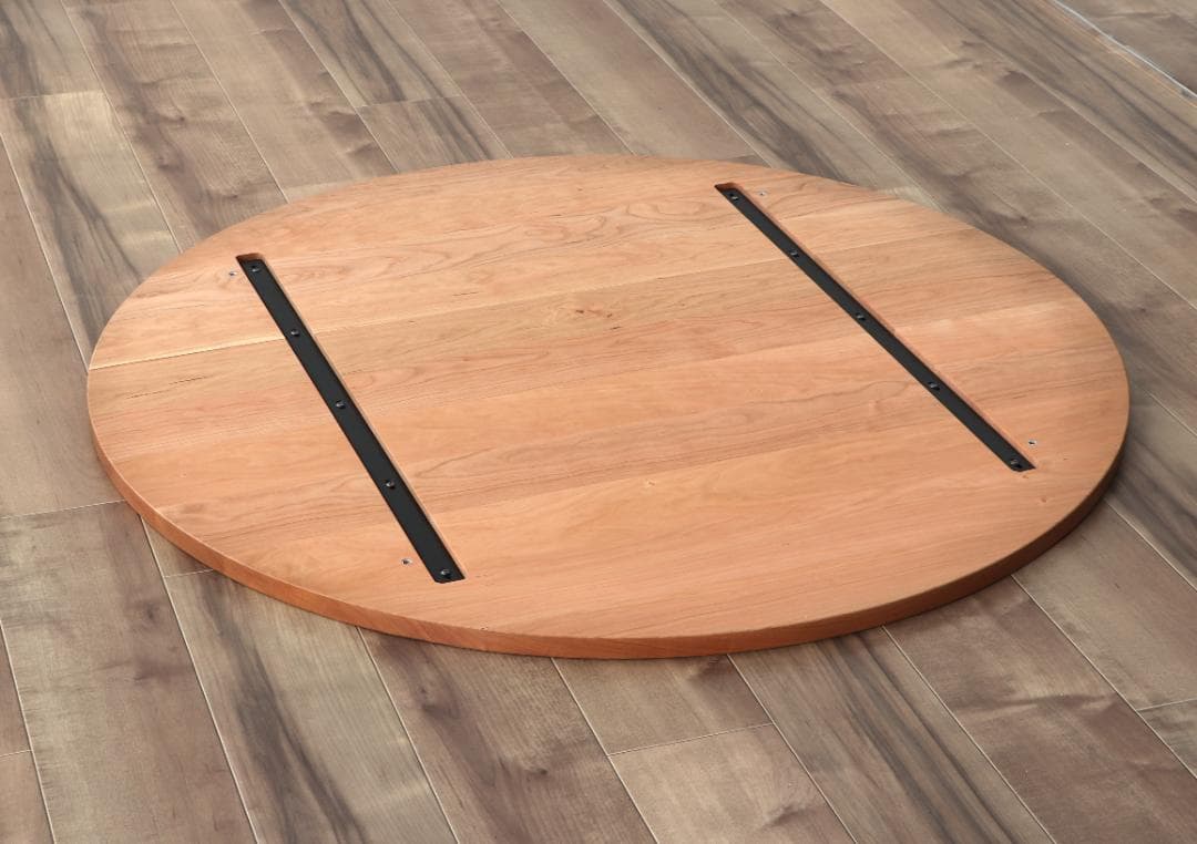 定価22万円 家具の里【国産】 家具調こたつ 円形110cm丸 ブラックチェリー