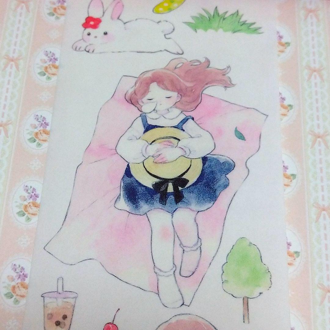 SALE✩のこり１✩W10＃森游会(和紙)幸目切り売り海外人物マステ女の子