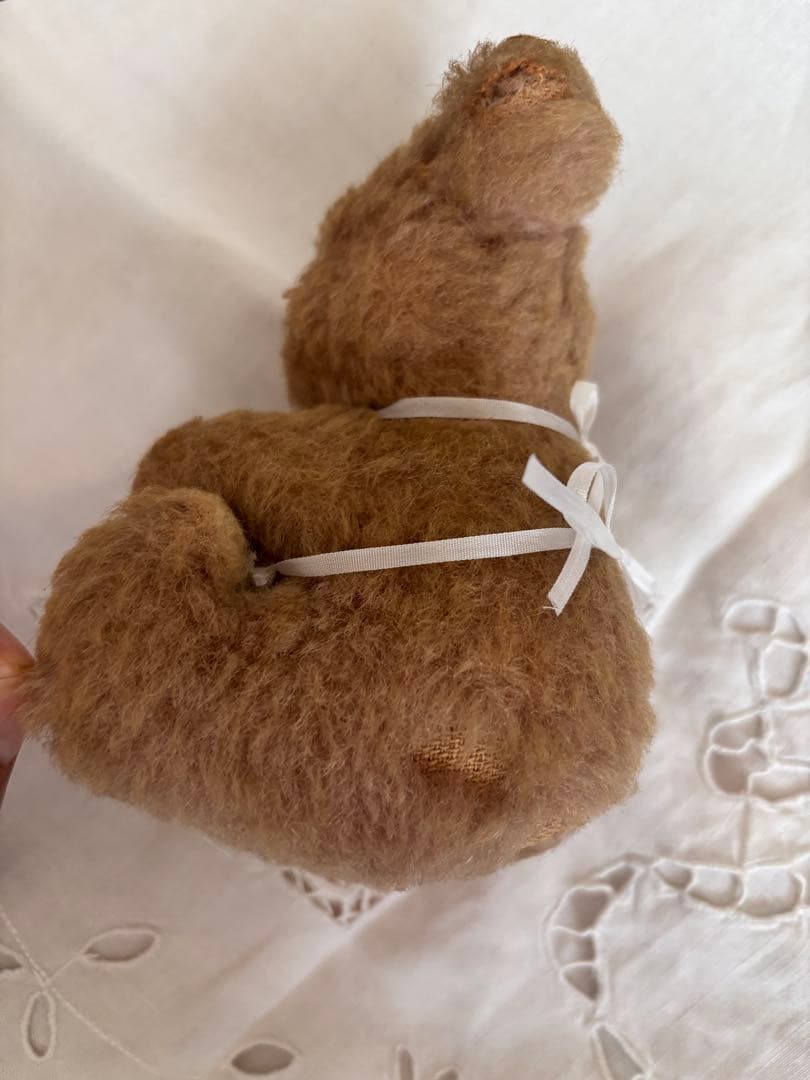 小さい子　ヴィンテージベア　アンティークベア　エプロン付き