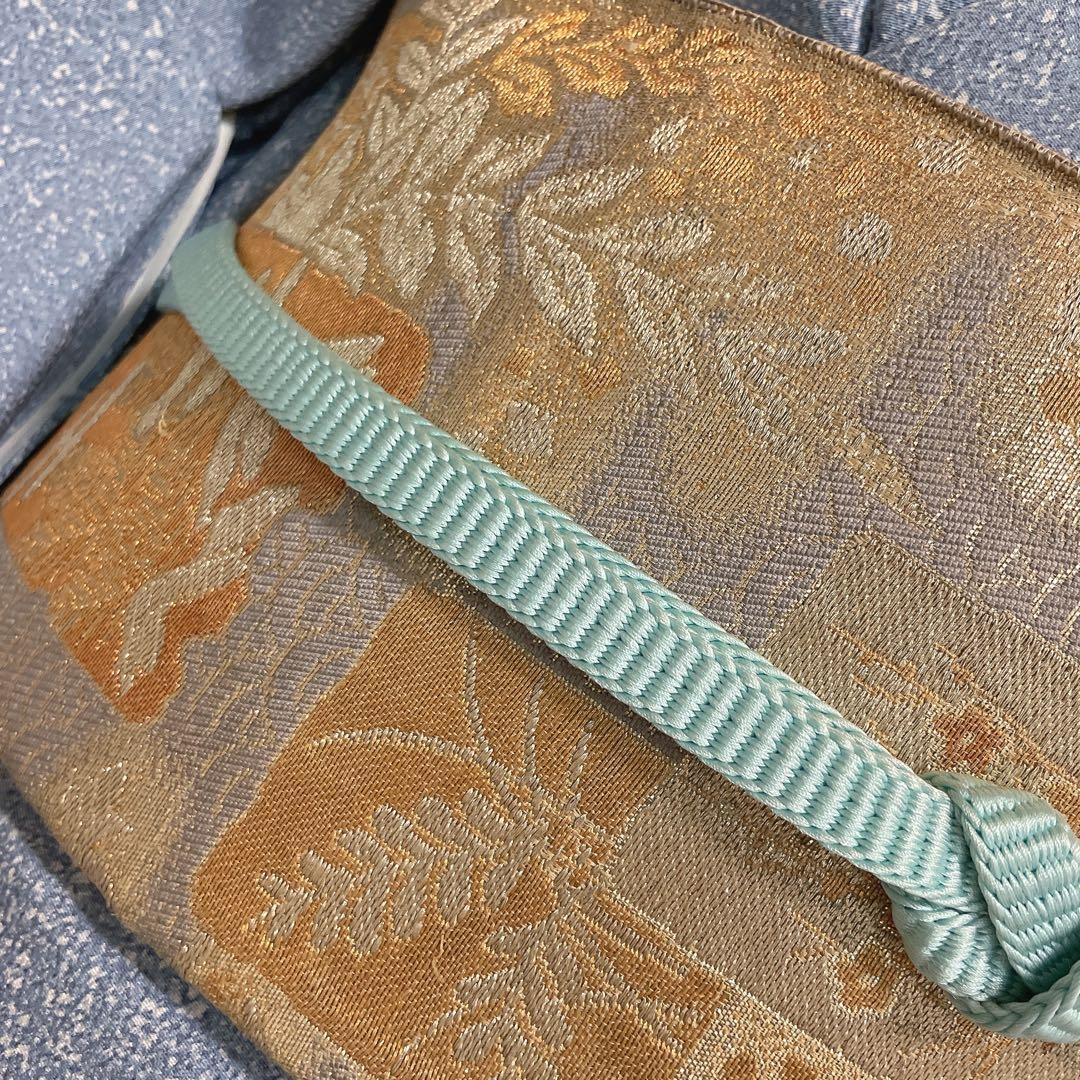 訪問着　フルセット　枝垂れ柳　地紙　丸紋　叩き染　着物　I2