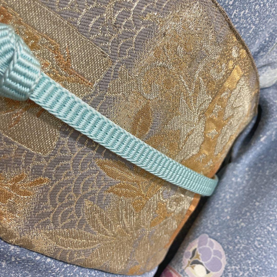 訪問着　フルセット　枝垂れ柳　地紙　丸紋　叩き染　着物　I2