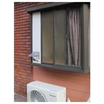 国産工事不要窓サッシ取付用パネルキャットドアSS