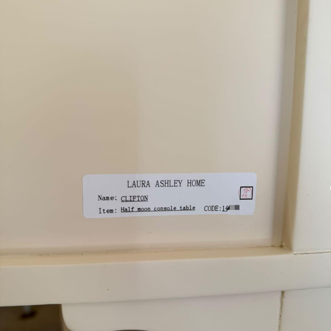 KZ008 LAURA ASHLEY  ハーフムーン コンソールテーブル