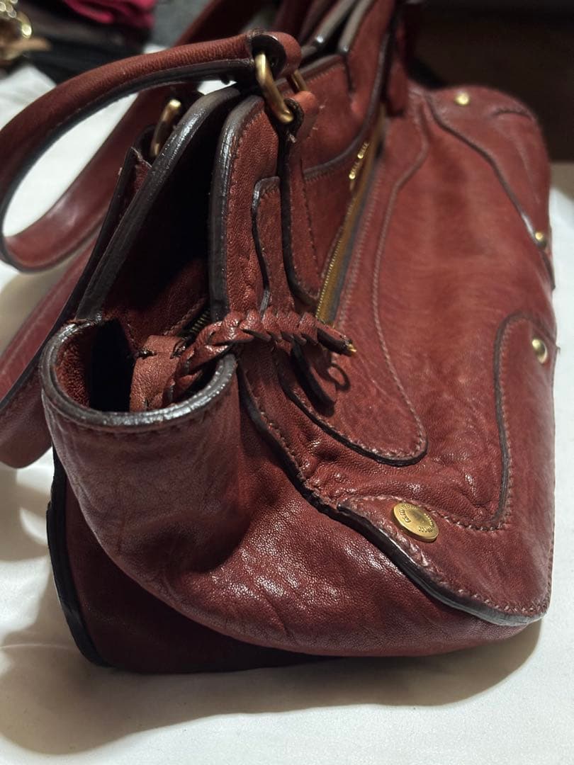 miumiu ナッパバタフライレザー ショルダーバッグ