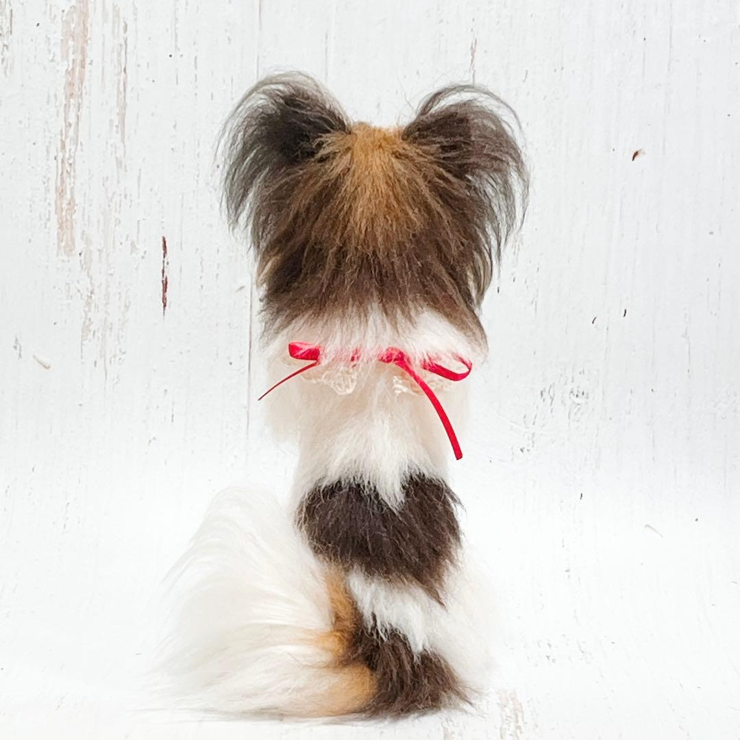 羊毛フェルト 犬 パピヨン