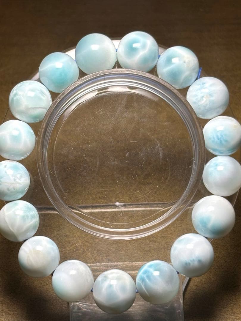 淡いカラー可愛い♡ ラリマーブレスレット12〜12.6㎜（新品未使用）高品質