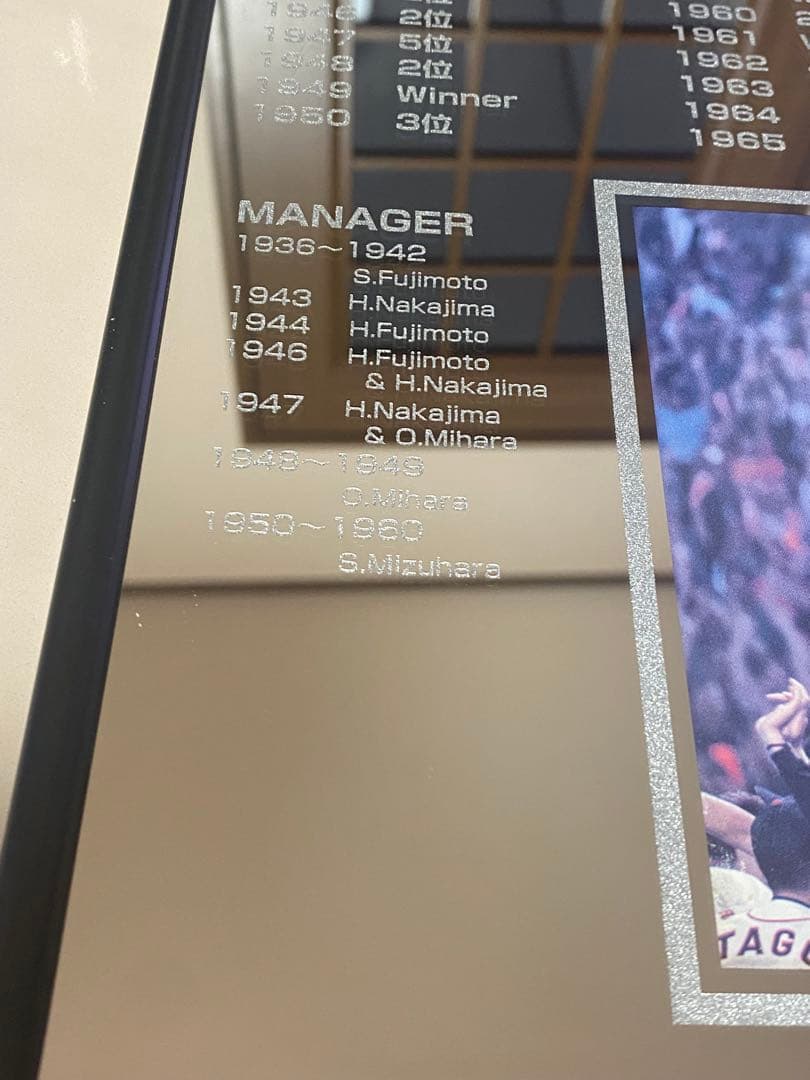 2522❣️ 長嶋終身名誉監督　2000年チャンピオン記念品　パブミラー