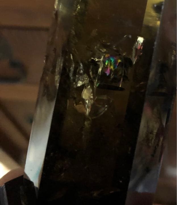 黒水晶　台座付き