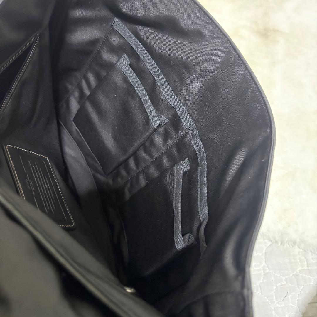 希少 コーチ ショルダーバッグ ヘリテージ ウェブレザー メッセンジャー シボ革