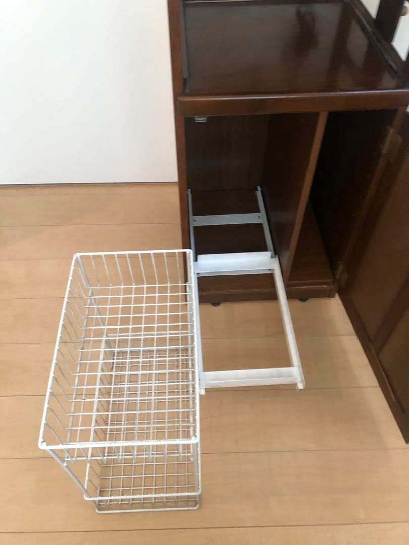 Kazカリモク　キッチンラック レンジ/炊飯器棚44x105x45