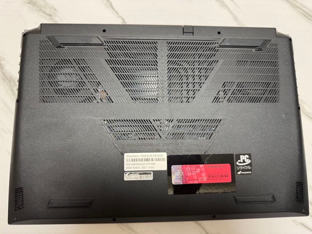 箱付き★GALLERIA ゲーミングノート RTX3060 144Hz 16GB