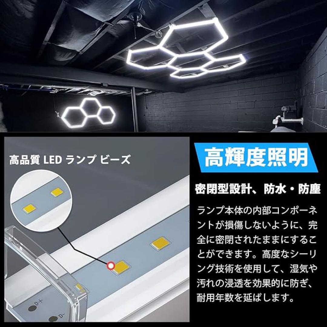LEDガレージライト 六角 ハニカムライト 192W 24960lm 6500K