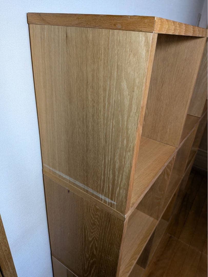 ■送料込■無印良品 スタッキングシェルフ 3×3 木製家具棚 オーク材 収納