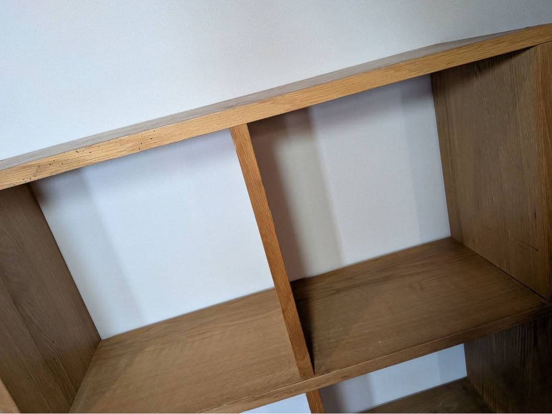 ■送料込■無印良品 スタッキングシェルフ 3×3 木製家具棚 オーク材 収納