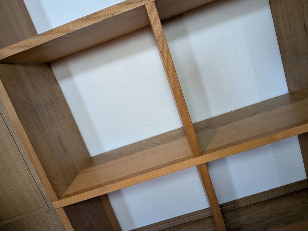 ■送料込■無印良品 スタッキングシェルフ 3×3 木製家具棚 オーク材 収納