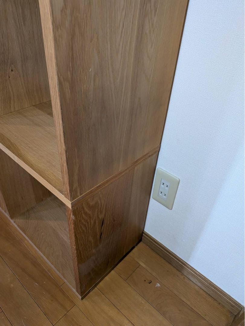 ■送料込■無印良品 スタッキングシェルフ 3×3 木製家具棚 オーク材 収納