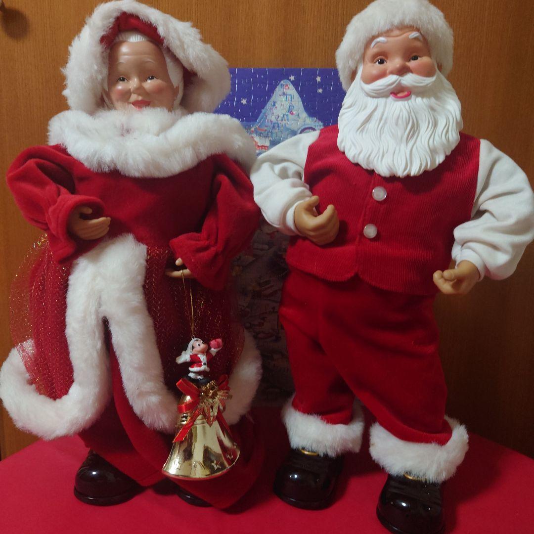 クリスマス！ダンシング、ミュージック！サンタ&サンタ夫人ドールセット！
