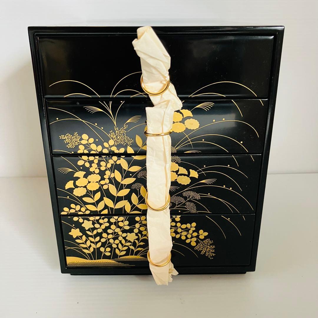 当時物／レトロ 資生堂花椿会 高台寺風蒔絵 小物箪笥 タンス 限定品