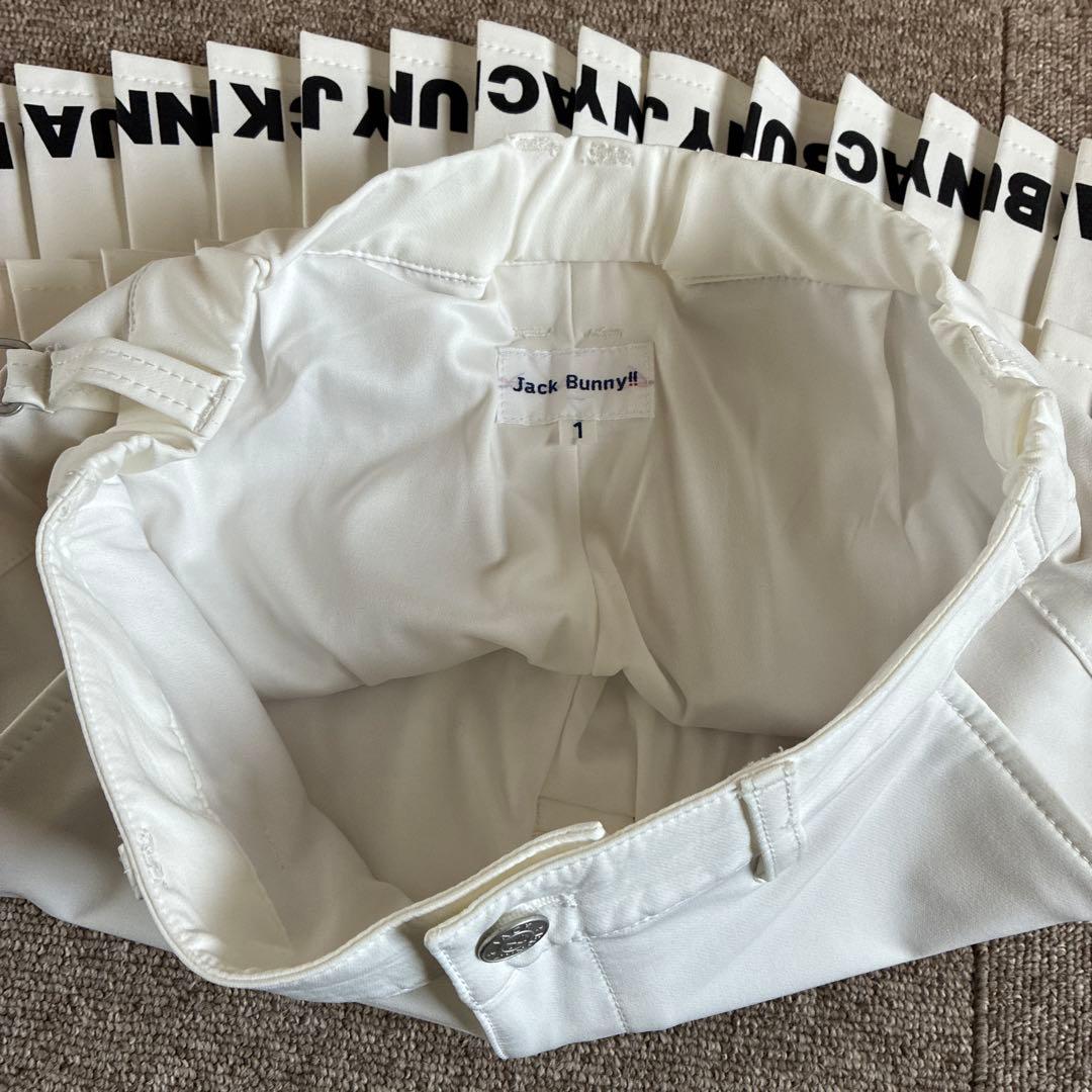 【Jack Bunny!!】パーリーゲイツ　裏微起毛 ペプラム プリーツスカート