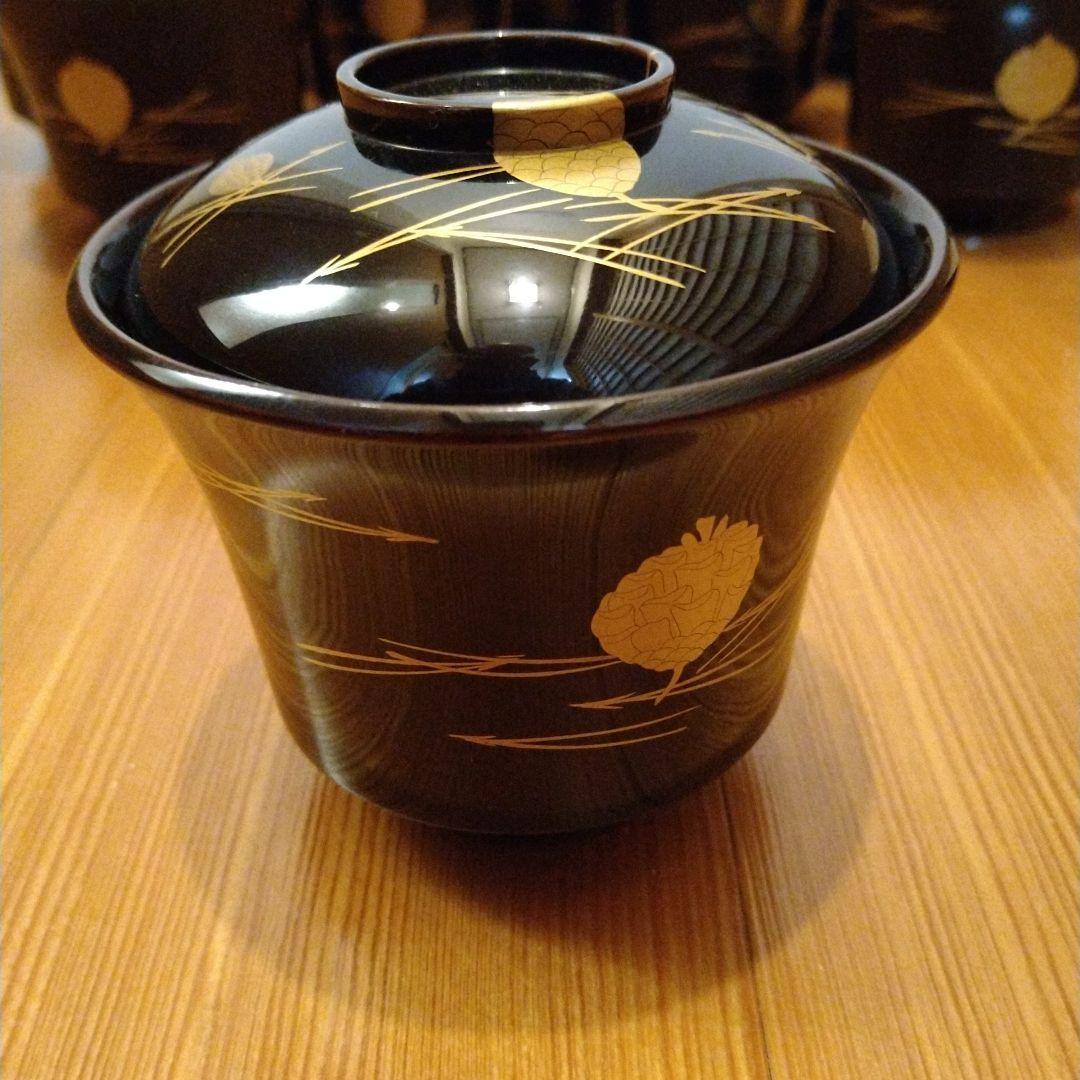 K*ん様 箸洗　松葉蒔絵　黒塗　１０人前