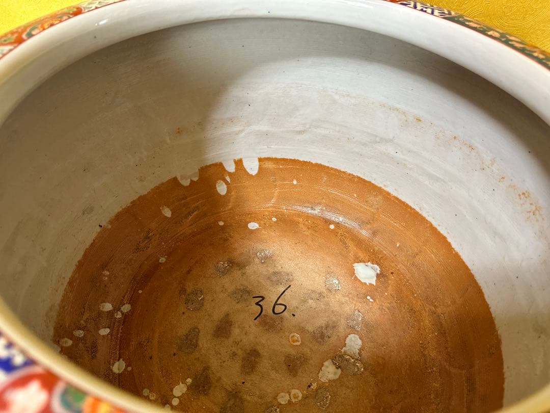 【極美品】龍と鳳凰 大型陶器火鉢　縁起物　美術品級