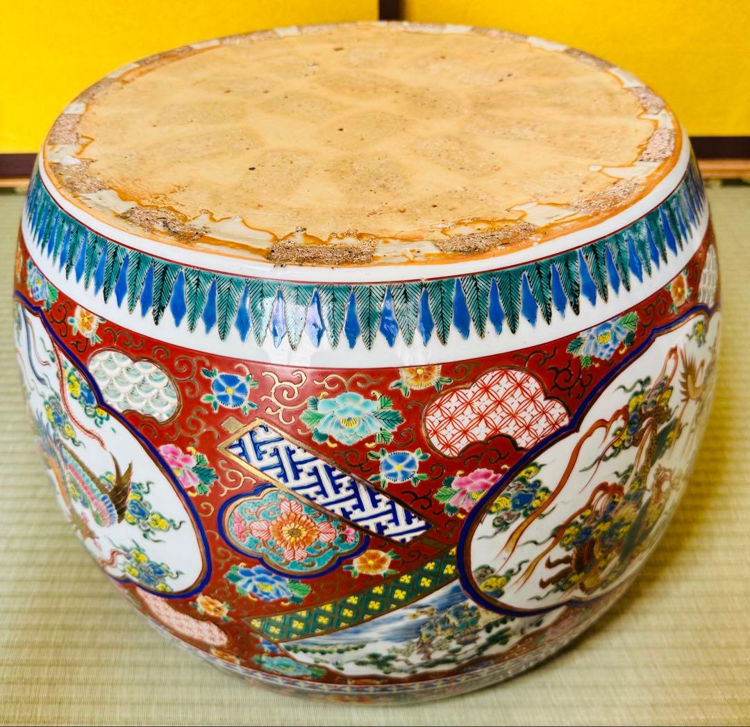 【極美品】龍と鳳凰 大型陶器火鉢　縁起物　美術品級