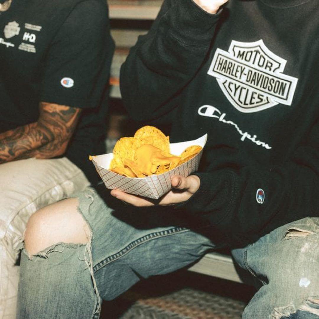 新品未使用！Champion × Harley-Davidson スウェット L