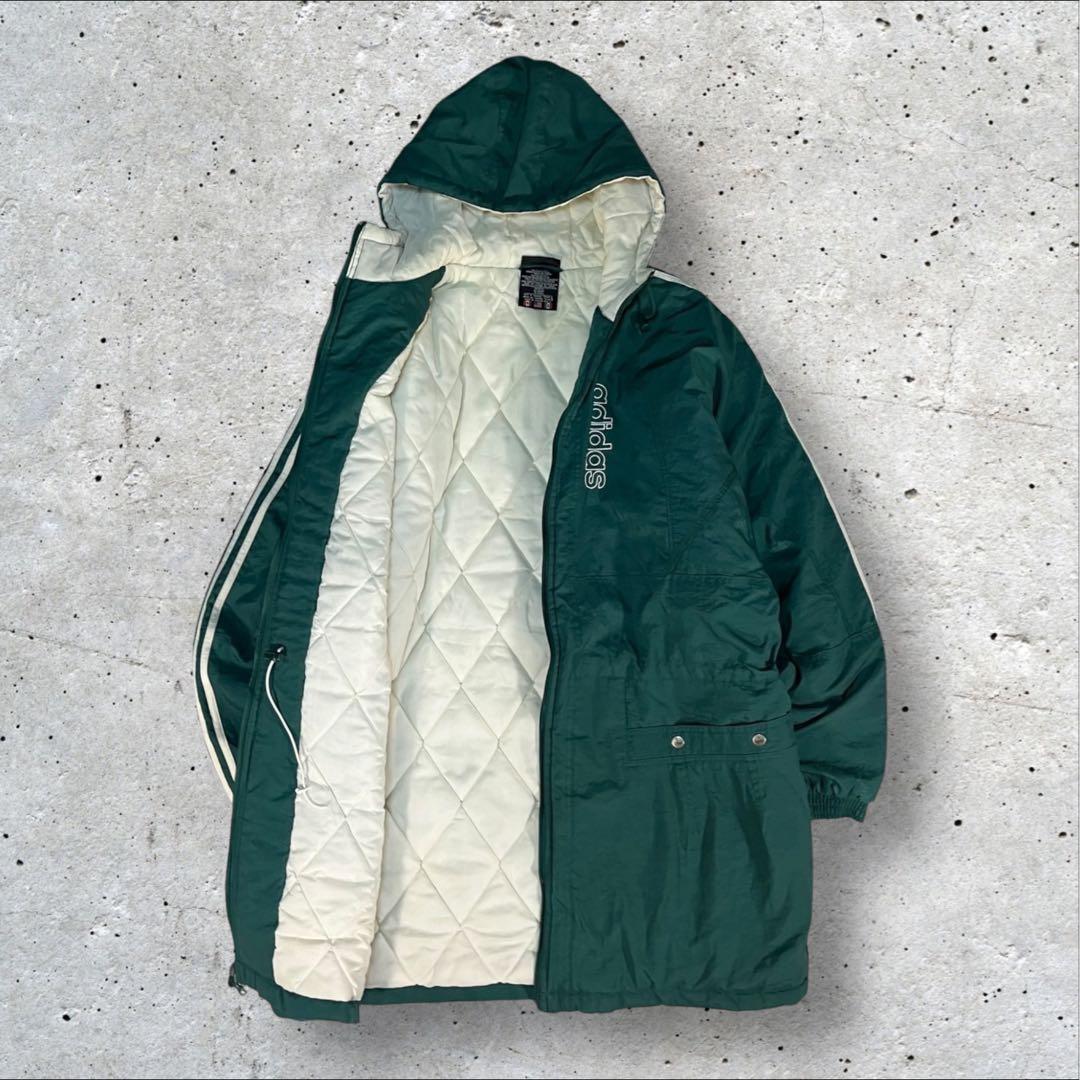 【はやとわかやま 様】90s adidas 中綿ベンチコート 縦ロゴ