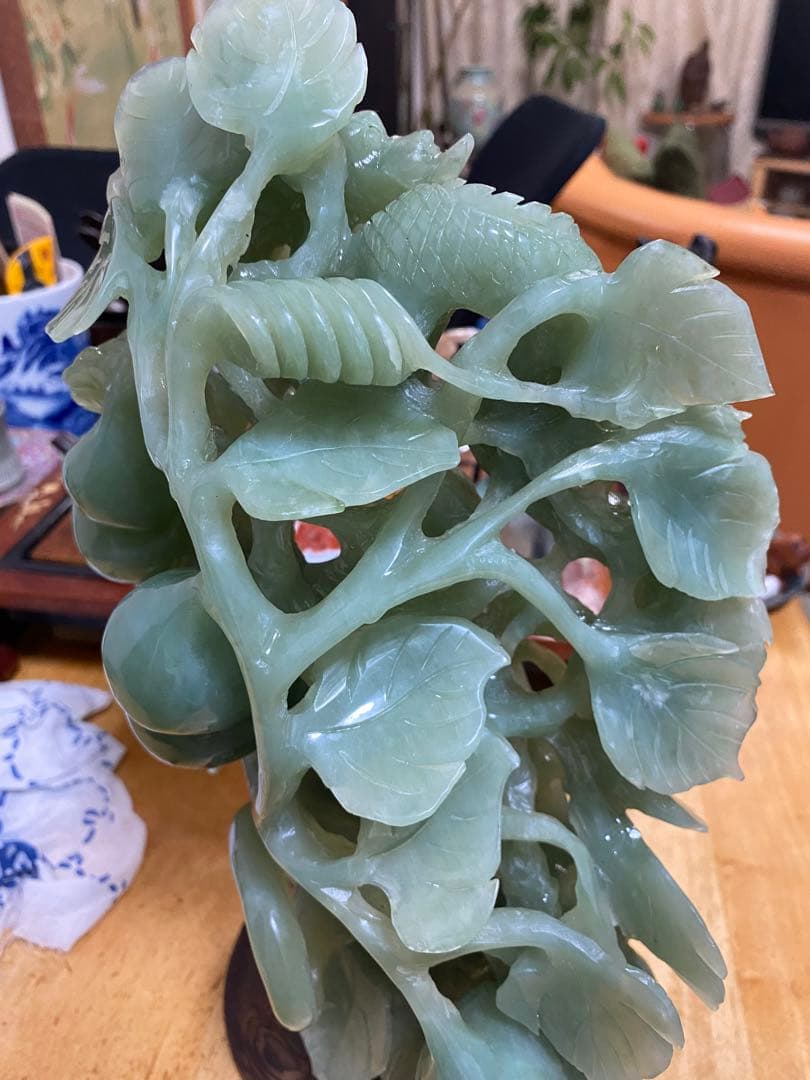 和田玉 和田碧玉 中国美術 龍と瓢箪 天然石