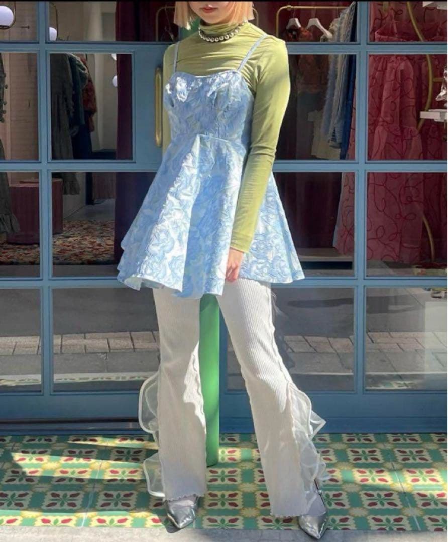 未使用✨POPPY JACQUARD FLARE CAMI TUNIC