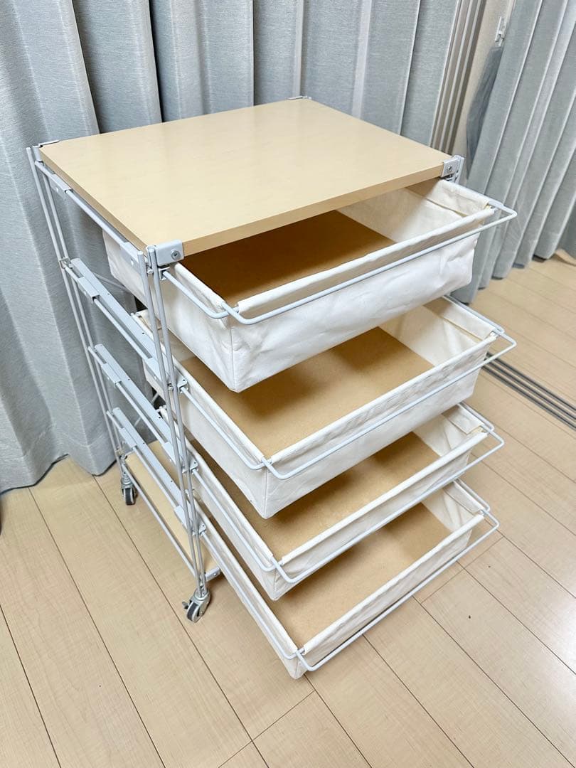 無印良品 スチールユニットシェルフ キャンバスバスケットセット ライトグレー