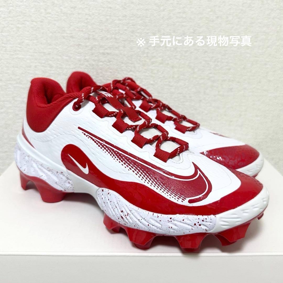 ナイキ アルファ ハラチ エリート 27.5 野球 スパイク 靴 シューズ 赤