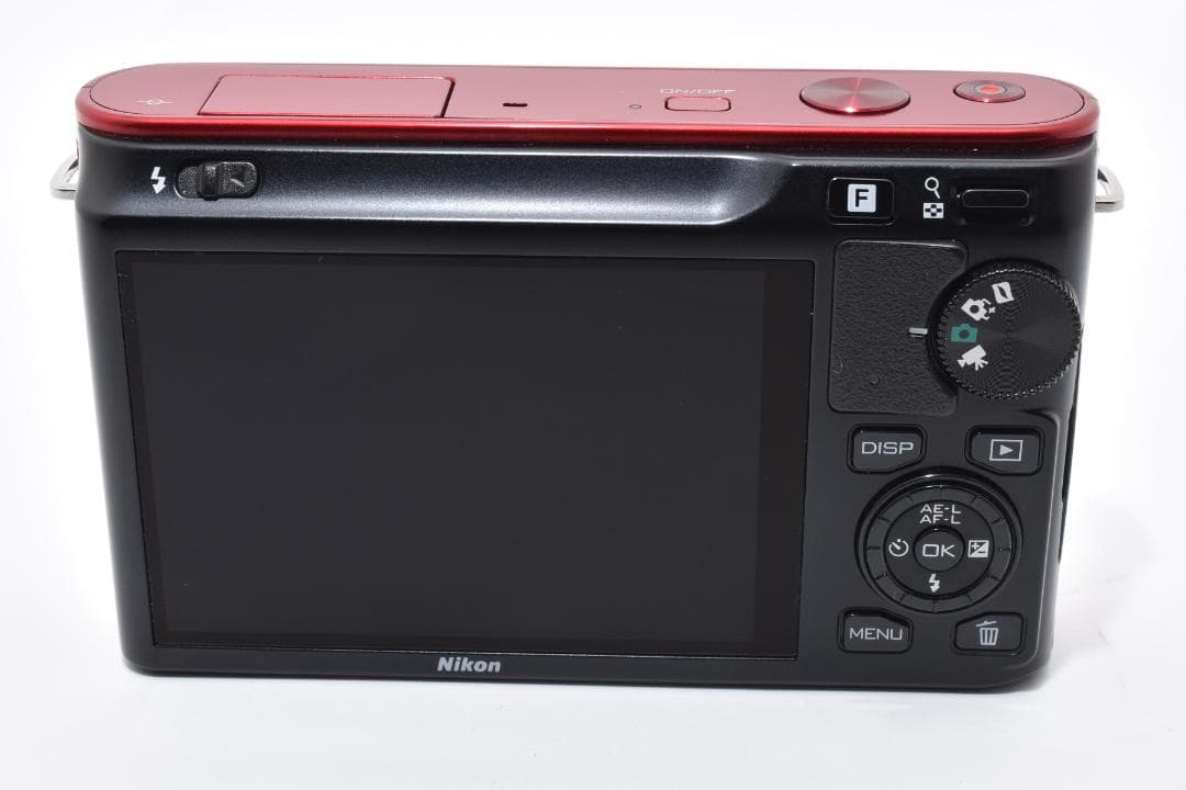 超美品 Nikon J1 ミラーレスデジタルカメラボディ レッド ニコン