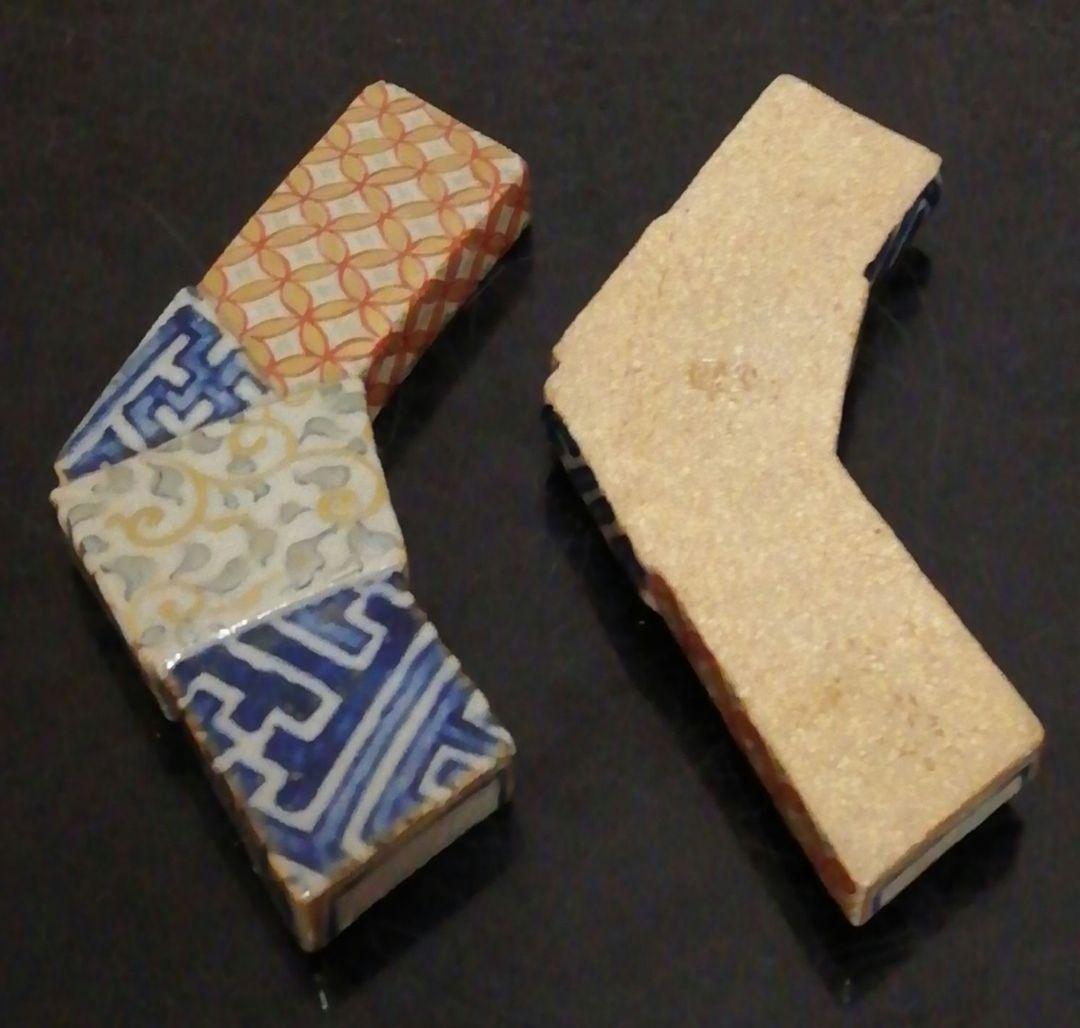 伊東陶山作　京焼　結文　七宝　香合　共箱　茶道具