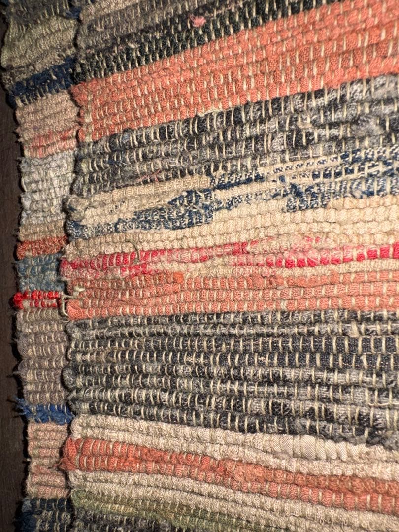 古布 裂織 34×163cm ボロ　アンティーク　ヴィンテージ　裂き織り