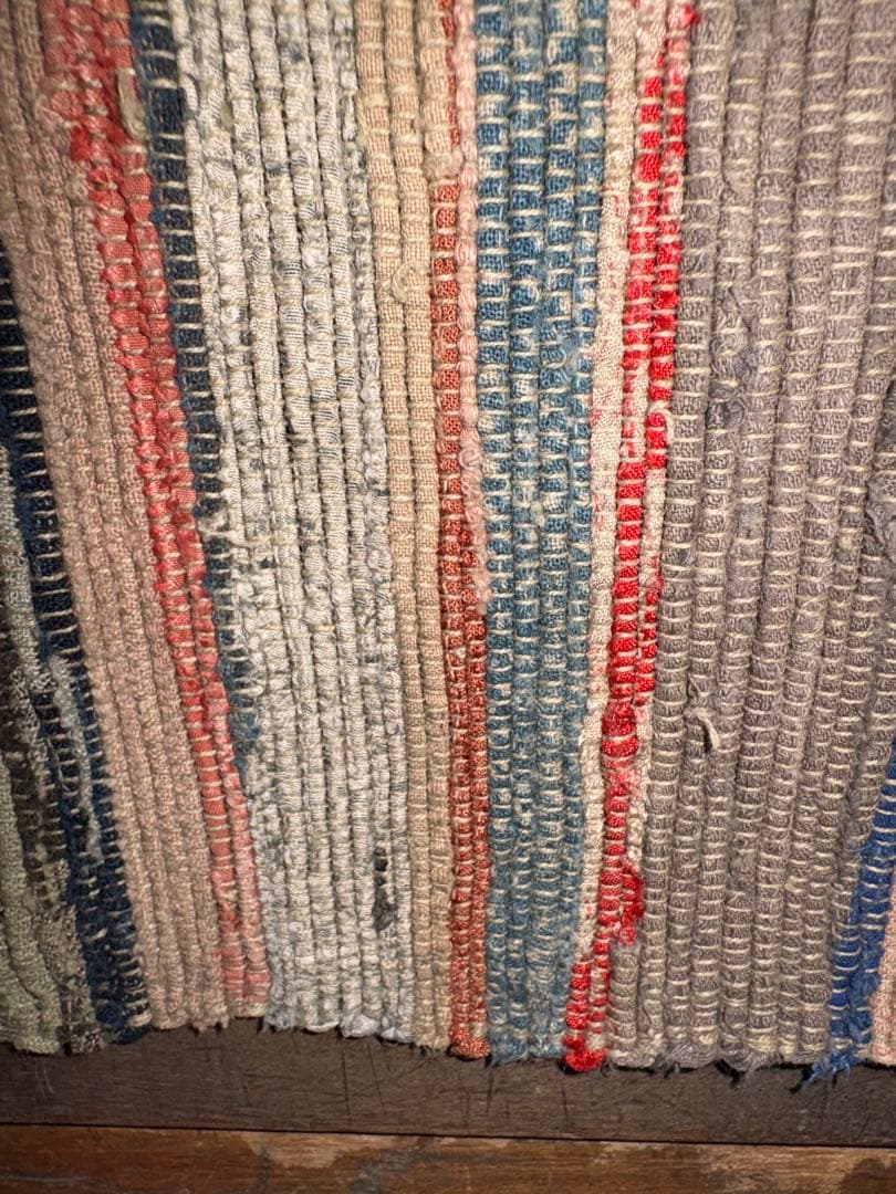 古布 裂織 34×163cm ボロ　アンティーク　ヴィンテージ　裂き織り
