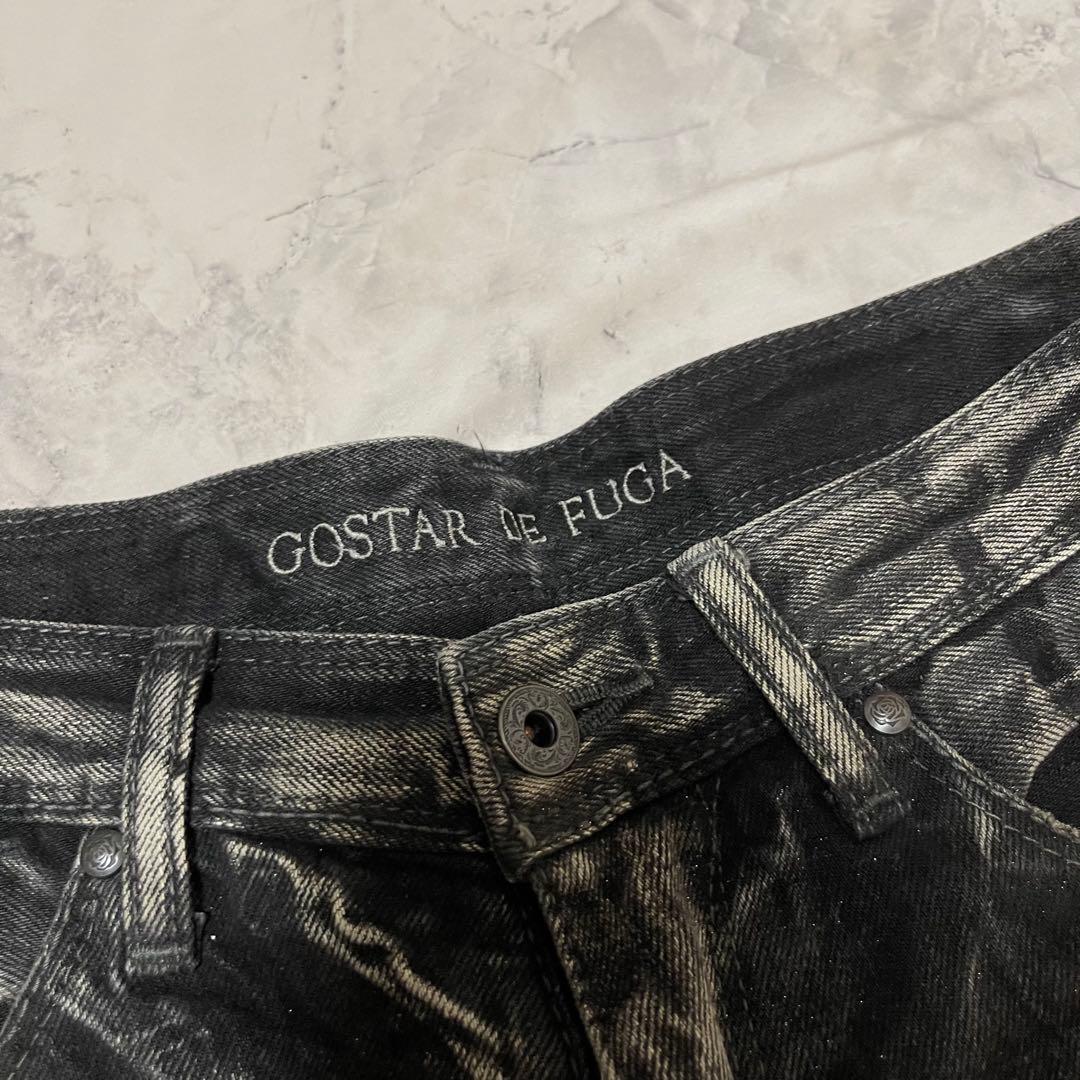 美品 GOSTAR DE FUGA デニム フレア ラメ シワ加工 y2k
