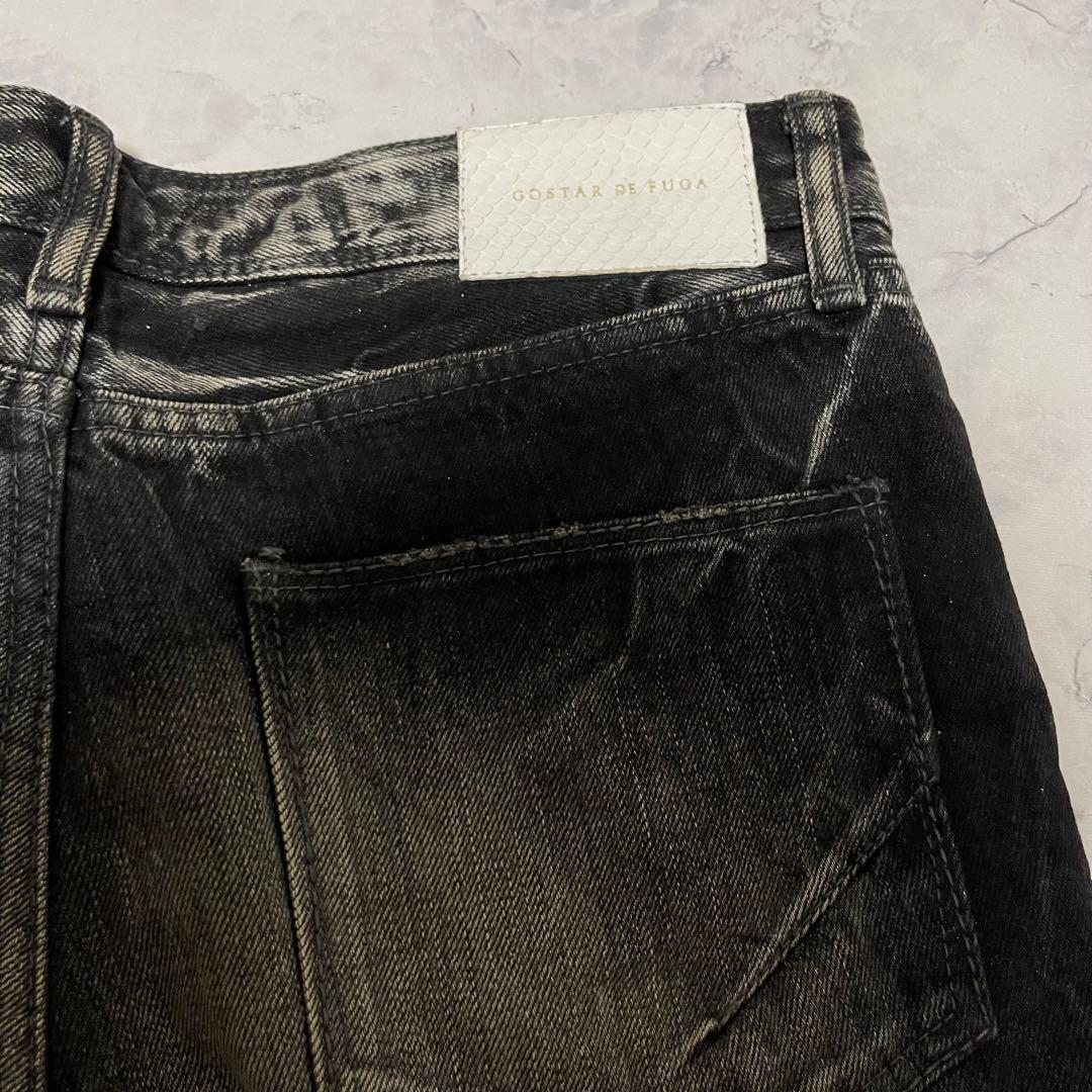 美品 GOSTAR DE FUGA デニム フレア ラメ シワ加工 y2k