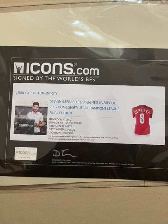 スティーブン ジェラード　icons サイン ユニフォーム