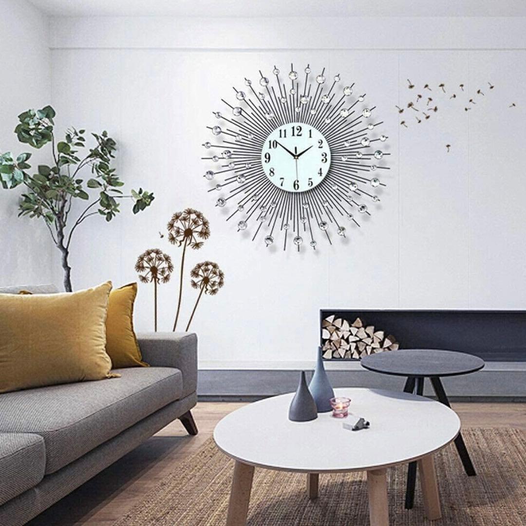 ラグジュアリー ラージ ラウンド ミュート クロック60 x 60cm