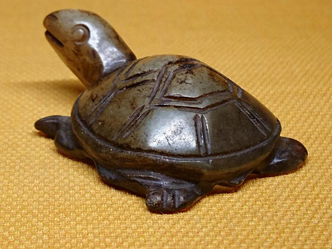 古玉　古玩　カメ　亀　オブジェ　置物　インテリア　工芸品　美術品　A1278