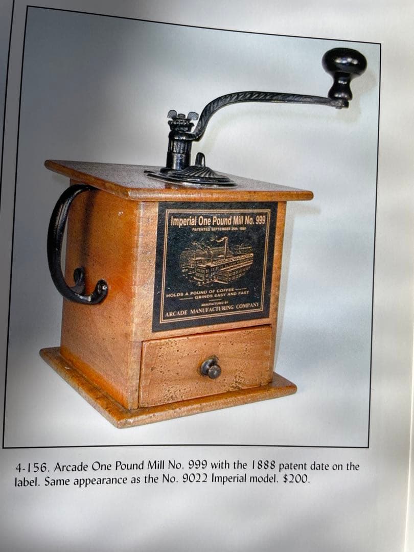 アンティーク　木製　コーヒー　ミル　グラインダー　レア　特大　アメリカ