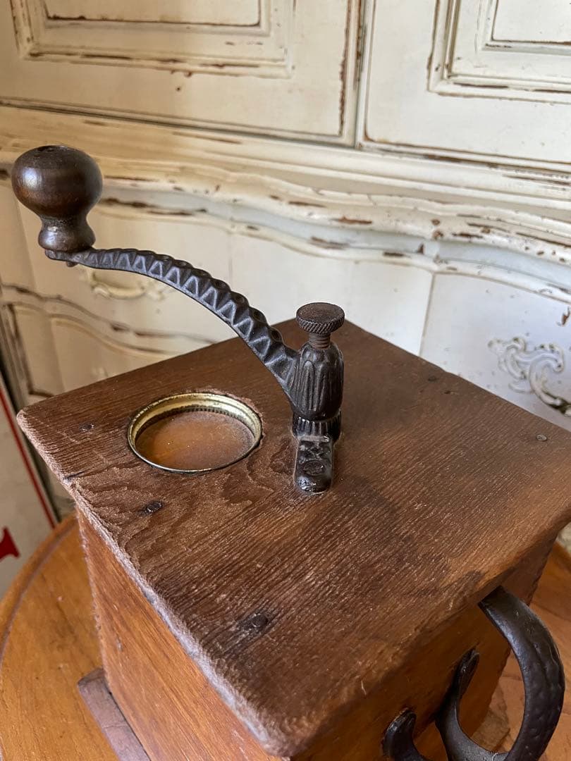 アンティーク　木製　コーヒー　ミル　グラインダー　レア　特大　アメリカ