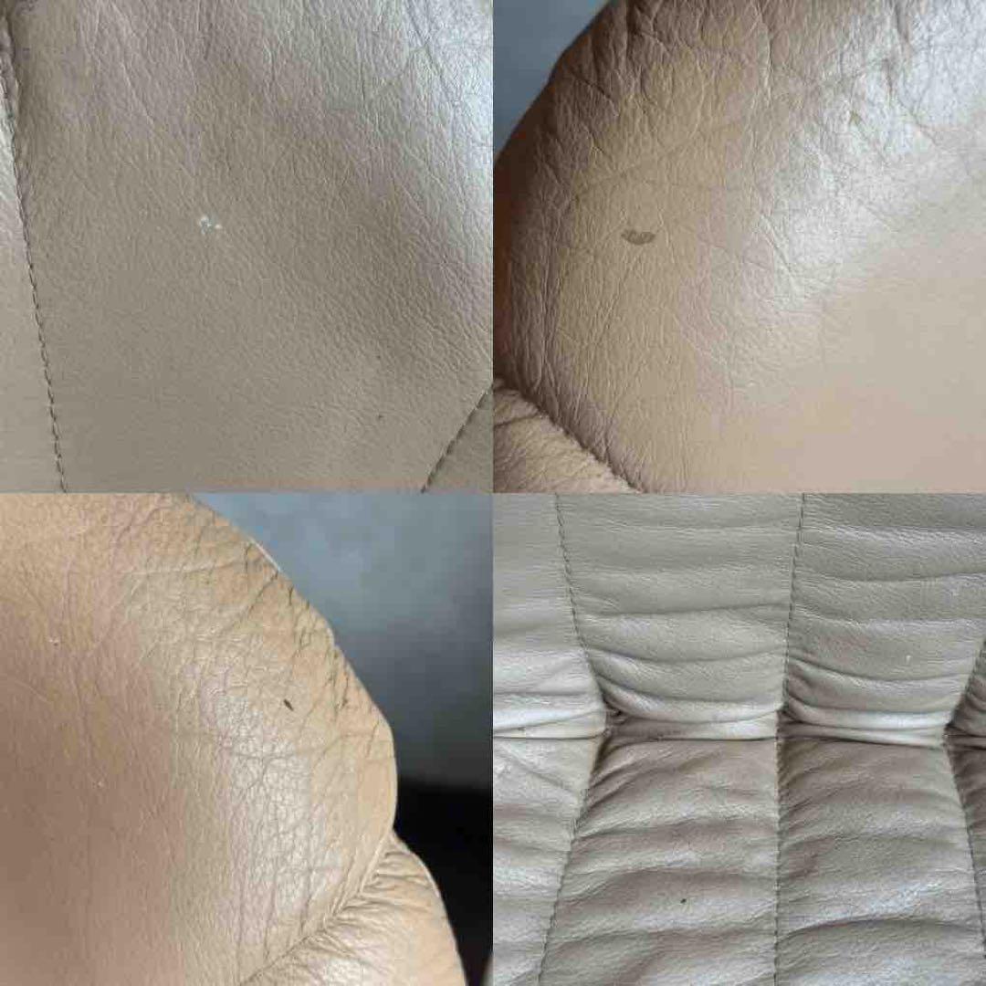 ① FUKURA フクラ　レザー　ヴィンテージ　レトロ　本革　ミッドセンチュリー