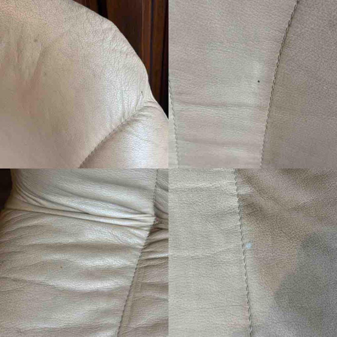 ① FUKURA フクラ　レザー　ヴィンテージ　レトロ　本革　ミッドセンチュリー