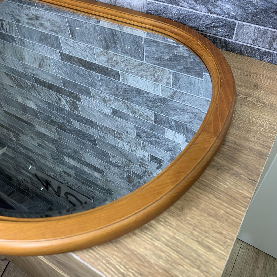 tamoカリモク karimoku　木製　壁掛け鏡　ウォールミラー　日本製