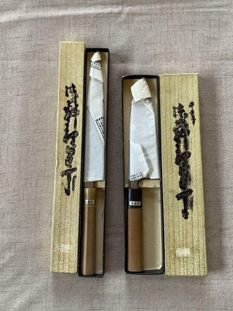 播州武介さんの出刃包丁、刺身包丁