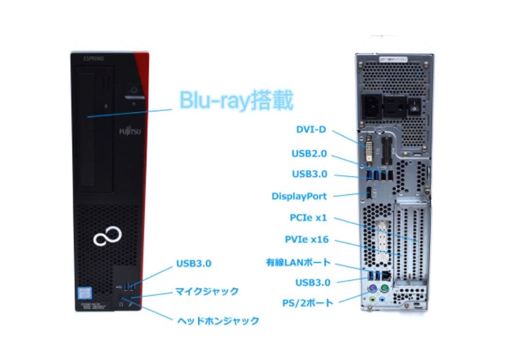 SSD480GB/ 高性能Core i5-7500/16GB/富士通 D587